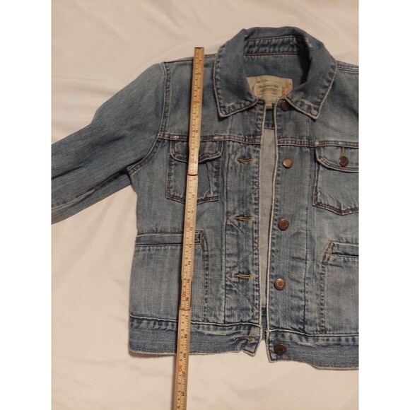 Abercrombie & Fitch Women's Medium Jean Jacket Vintage Button-Up Distressed - Picture 5 of 10